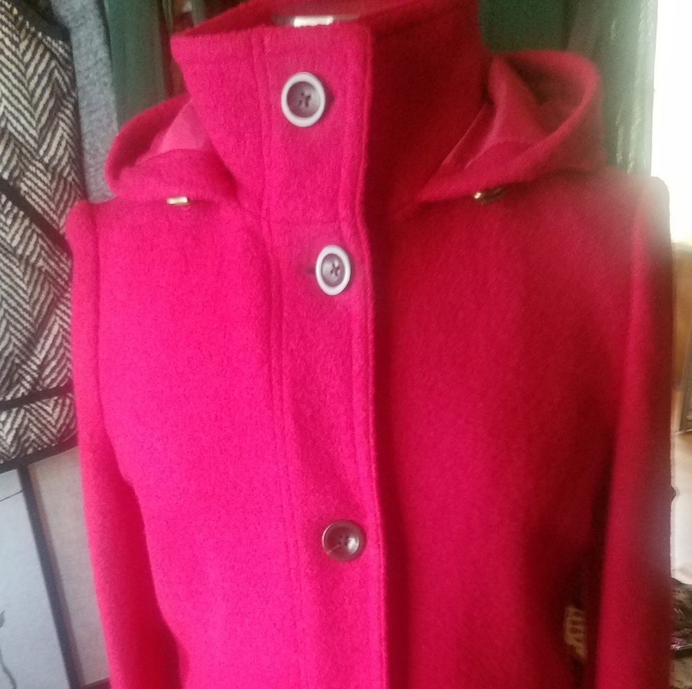 Lands End red riding hood winter coat, size M